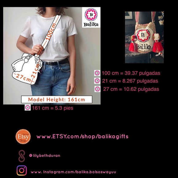 🆕Wayuu crossbody evil eye round tapestry bag!! Made in Colombia 🇨🇴 - Picture 7 of 8